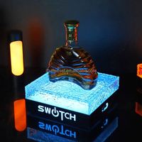 Fête personnalisée fournitures lumineuses LED verre à liqueur tasse plateau de service support éclairé VIP bouteille glorificateurs
