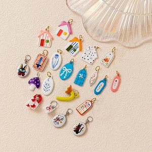 รวมบทกวีเรื่อง<span class=keywords><strong>บ้าน</strong></span>หลังเล็ก |   จี้สแตนเลสชุบทอง 18K PVD ลายวาดมือ รูปบ้าน สัตว์เลี้ยง และชีวิตประจำวัน สำหรับทำเครื่องประดับ - Product Image 3