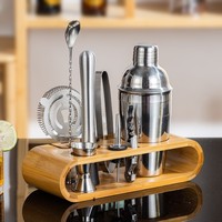 Kit de bar pour divertissements à domicile, outils de mélange de cocktails, kit de barman en acier inoxydable et ensemble de shaker à cocktails Martini