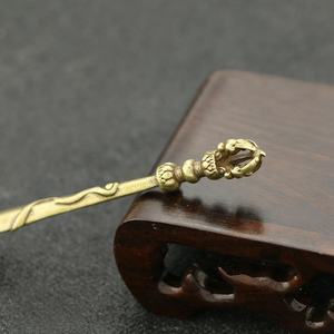 Commercio all'ingrosso CA663 Nepal Dharma artefatto di rame Puro Manjusri Saggezza spada Vajra piccolo pendente di rame - Product Image 5