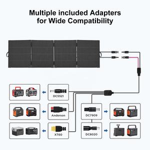 ألواح شمسية مرنة عالية الكفاءة بنسبة 28٪ ثنائية الوجه قابلة للطي ومحمولة بقدرة 400 واط للتخييم والأنشطة الخارجية - Product Image 5