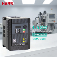 Contrôleur de moteur VFD monophasé/triphasé 1,5 kW 220 V CA avec fréquence variable et contrôle de vitesse V/F IP20