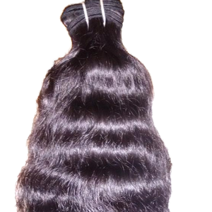 K.SWIGS Cheveux Indiens Naturels Premium Ondulés Doux Double Drawn pour Tissage – Extensions de Cheveux Humains Naturels pour Salon et Usage Quotidien - Product Image 1