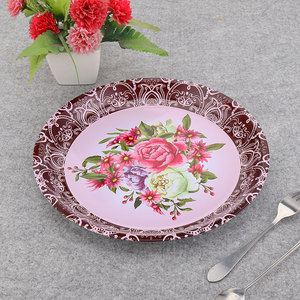 Elegant Style Dinner Plate Round <strong>Tray</strong> Dish Round <strong>Candy</strong> Plate Tin Serving Plate - Product Image 1