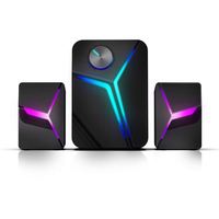 Haut-parleur Bluetooth portable actif 2.0 pour ordinateur portable PC USB Alimentation audio Lumière LED RVB Accessoires de jeu de bureau Haut-parleur