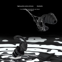 Bouchons d'oreilles en silicone réutilisables Anthrive Black Shark Fin avec étui, protection auditive pour les voyages, les concerts et le sommeil