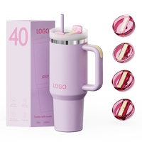 Gobelet isotherme en acier inoxydable à double paroi avec poignée, tasse à sublimation pour boissons chaudes et froides, 30 oz, 40 oz