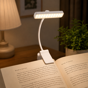 ไฟอ่านหนังสือขนาดเล็กจากโรงงานโดยตรง ไฟ LED พกพา คอห่านปรับได้ คลิปหนีบแบบนุ่ม ปรับความสว่างได้ ขายส่ง - Product Image 1