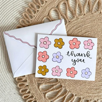 Tarjetas de Agradecimiento de Papel Grueso de 350-400 g/m² con Logotipo Personalizado, Tarjetas de Felicitación Personalizadas, Tarjetas Postales con Superficie Texturizada