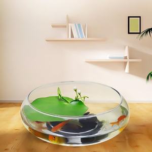 แจกันแก้วทรงกลมขอบโค้งมนสำหรับปลูกดอกไม้ ตู้ปลาแก้ว โถปลาแก้ว ตู้ปลาทรงกลมแก้ว ขายส่ง - Product Image 5