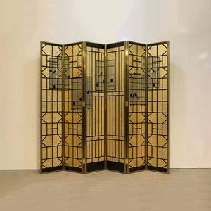 Wabi Sabi Phong Cách Bạc Lá Sơn Mài Sơn Rắn Gỗ Màn Hình Phòng Khách Phòng Ăn Lối Vào Hội Trường Màn Hình Phân Vùng - Product Image 1