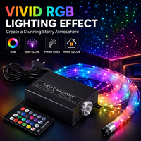 Kit de plafonnier à fibres optiques RVB 25W en gros, contrôlé par application, pour chambre à coucher, toit de voiture, home cinéma