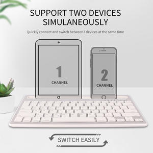 Nuevo Teclado Inalámbrico Portátil Mini de 75% y 78 Teclas, Silencioso, Recargable, con Doble Bluetooth para iPad, iPhone, Samsung, Huawei, Honor, Teléfono y Tableta - Product Image 4