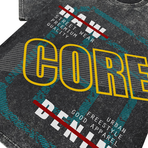 T-shirts amples et colorés pour hommes, imprimés DTG, respirants, personnalisés, effet délavé, teints en pièce, streetwear, en coton, pour la vente en gros - Product Image 4
