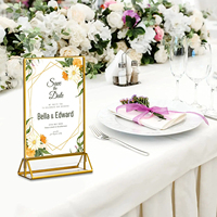 Porte-cartes de table en acrylique transparent Janelove avec support vertical et chevalet pour panneaux d'Halloween