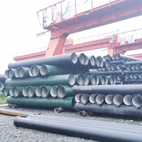 Tuyau en fonte ductile centrifugée noir de haute qualité pour système d'eau, rond, 5,7m-6m, pour pipeline - Vente en gros