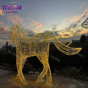 Luces Decorativas 3D con Motivo de Caballo en Blanco Cálido para Centros Comerciales y Decoración de Calles - Product Image 5