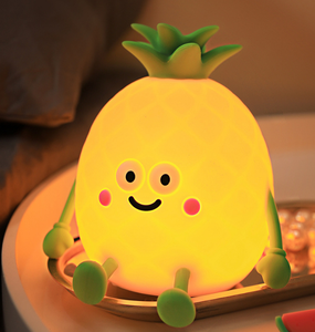 Cute LED USB Rechargeable Pineapple Silicone Night Lamp Clap Control RGB Sleep Atmosphere <b>Lights</b> For kids Bedroom - Product Image 6