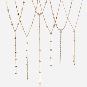 Collar Largo de Aleación Chapado en Oro con Cristales, Diseño Nuevo y Moderno, Estilo Vintage Colorido, Unisex para Mujer, Regalo para Fiesta - Product Image 1
