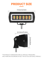 Lumière de travail automobile 35W à 6 LED, ouverture réglable, aimant, lumière d'avertissement d'urgence COB LED 12V-80V, alliage d'aluminium + PC, garantie 1 an