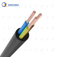 Высокое качество Электрический провод кабель Rvv гибкий кабель с ПВХ изоляцией 3-жильный 1,5 мм 2,5 мм H05vv-f 1.0x3c королевские шнур медный проводник ПВХ медный изолированный нагрева
