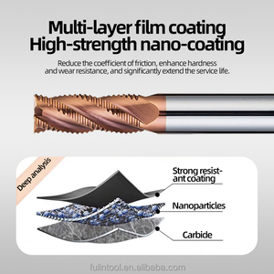 Customizable ODM/OEM High Hardness HRC55 Carbide End Mill D4*50MM Bronze Color Milling Cutter for <strong>CNC</strong> Processing Hard Steel - Product Image 4