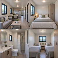Maison conteneur extensible de luxe QIANBANG à double aile, deux chambres, hôtel préfabriqué pliable, logement modulaire
