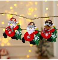 Ornements de Noël suspendus faits main en coton doux de haute qualité, Père Noël, Elfe, Bonhomme de neige, Élan, Ours, Poupées en peluche, Décoration intérieure pour les fêtes