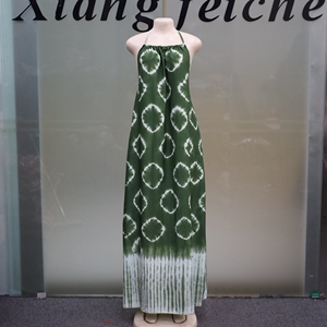 Nuovo Abito Lungo Estivo da Donna, Sexy, Senza Schienale, Stile Etnico Africano Tie-Dye, con Spalline Sottili, Senza Maniche, per Vacanze al Mare e Casual - Product Image 3