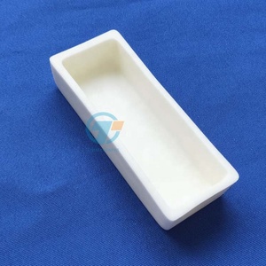Crisol Rectangular de Alúmina (Al2O3) para Laboratorio, Equipo de Calentamiento Cerámico - Product Image 2