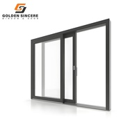 Ventanas Corredizas de Doble Acristalamiento con Marco de Aluminio Negro de Alto Impacto y Diseño Moderno GS para Villas