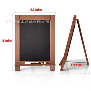 Support d'affichage de bureau en bois, mini tableau noir pour la maison, le restaurant, la publicité de mariage, avec surface de tableau noir - Product Image 2