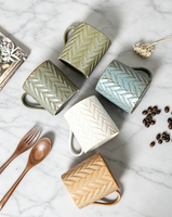 Mug en céramique de grande capacité au design nordique créatif, pour la maison et le bureau, tasse à lait pour le petit-déjeuner, tasse à café rétro en relief, passe au micro-ondes