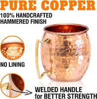 Ensemble de tasses à Moscow Mule en cuivre, vente en gros, tasses à bière en acier inoxydable plaqué or, tasses en cuivre