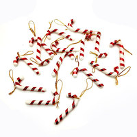 Grandes décorations de Noël durables en forme de canne à sucre multicolores pour fêtes, accessoires de déguisement en plastique, ornements suspendus