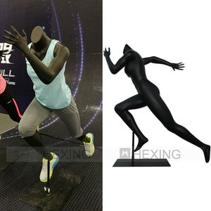 Mannequins féminins musclés en fibre de verre noirs, pas chers, pour la présentation de vêtements de sport en magasin - Product Image 6