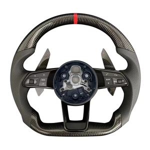 Volant de voiture LED en fibre de carbone adapté pour <span class=keywords><strong>Audi</strong></span> R8 <span class=keywords><strong>TT</strong></span> Mk2 <span class=keywords><strong>Mk3</strong></span> 8n <span class=keywords><strong>RS</strong></span> TTS Ttrs Rs3 Rs6 RS4 RS5 RS7 A3 A4 A5 A6 A7 A8 A1 Q3 Q5 Q7 - Product Image 1