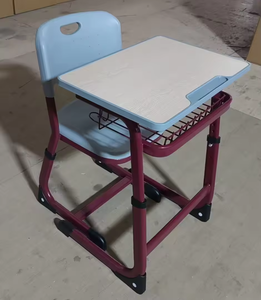 Muebles Escolares, Conjunto de Escritorio y Silla Individual para Estudiantes Universitarios, Conjunto de Escritorio y Silla Moderno de MDF para Escuelas - Product Image 4