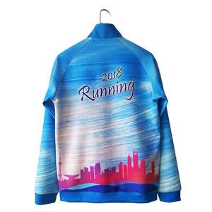 Sublimación de secado rápido de manga larga, estampado completo, moda, algodón, cremallera personalizada, chaqueta acolchada deportiva para hombre para maratón - Product Image 3