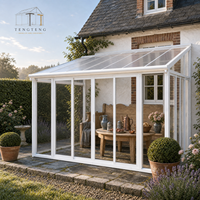 Véranda mobile rétractable en aluminium et verre avec réduction du bruit, design de serre et construction durable pour balcons
