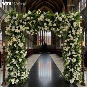قوس زفاف رومانسي عملاق ، تصميم زفاف الشاطئ ، تصميم زفاف الكنيسة الرومانسية - Product Image 1