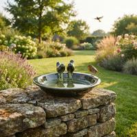 Bol en céramique émaillée pour abreuvoir d'oiseaux, pour jardin et cour extérieurs, pots en céramique d'extérieur