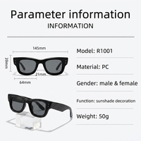 Kacamata Hitam Trendy Retro Chunky Square Cat Eye Bingkai Tebal UV400 untuk Mengemudi di Luar Ruangan, Fashion Eyewear, Logo Custom Grosir