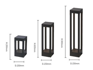 Lampadaire LED d'extérieur en acier Corten pour éclairage de chemin, design luminaire de jardin et de patio - Product Image 6