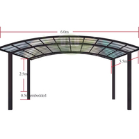 Abri voiture extérieur étanche à toit arqué Garages au design moderne