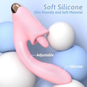 Vibratore Ali Baba 2 in 1 con Finiture Metalliche, Regolabile, per Stimolazione Clitoridea e Punto G, Doppio Strato in Silicone Medicale - Product Image 3