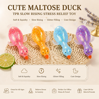 Jouet anti-stress en TPR en forme de canard mignon en maltose, à remontée lente, sensoriel, à presser, cadeau pour enfants, adolescents et adultes, vente en gros