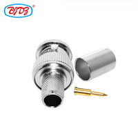 Fabricant Laiton Matériau 50 Ohm BNC Fiche Mâle Sertissage pour RG6 LMR300 5D-FB LMR-300 5DFB CNT300 Câble RF Coax Coaxial Connecteurs