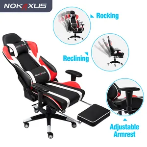 สูงกลับใหญ่ปรับงานเก้าอี้เล่นเกมอนาคตRecliner Officeเก้าอี้เล่นเกมพร้อมที่วางเท้า