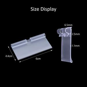 Premium Clear <b>Plastic</b> Label Holders for Wire <b>Shelf</b> - Product Image 2